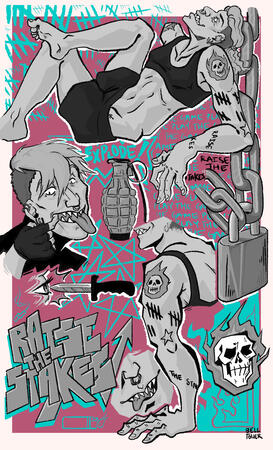 A Collage of Chase from Midnight Furies.