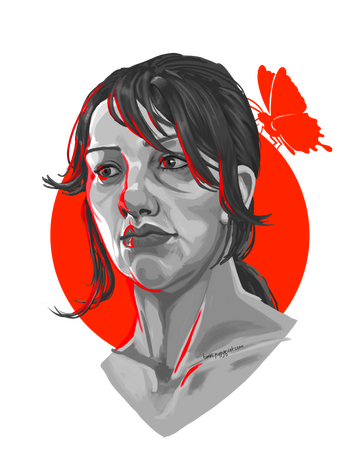 A portrait of Quiet from Meta Gear Solid V.